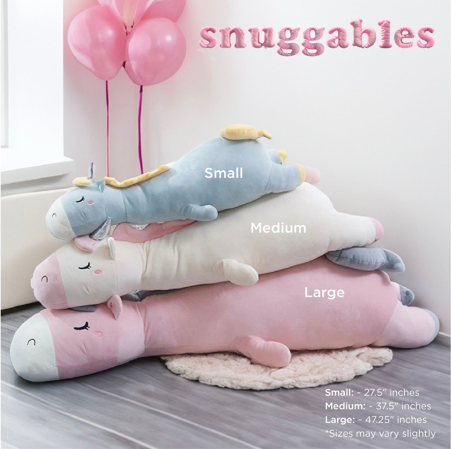 The Snuggables™ Luna the Unicorn Soft Sleeping Pillow - Perfect Plush Companion