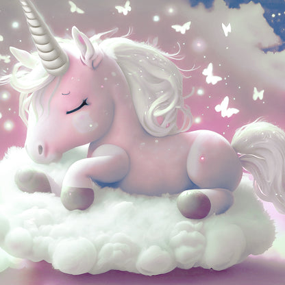 The Snuggables™ Luna the Unicorn Soft Sleeping Pillow Cotton Candy Pink - Perfect Plush Companion